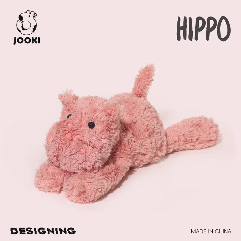 Pink Hippo Stuffed Plush Toys Cute Hippopotamus Sleep Pillow Companion Home Decor Adorable Gift Doll Birthday for Kids Girls Boy