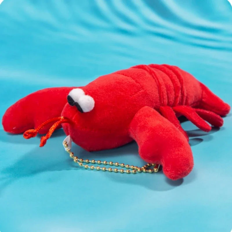 New Marine Animal Pendant Crab Lobster Devil Fish Octopus Sardine Oyster Fish Plush Doll Soft Stuffed Toys Key Ring Cartoon Gift