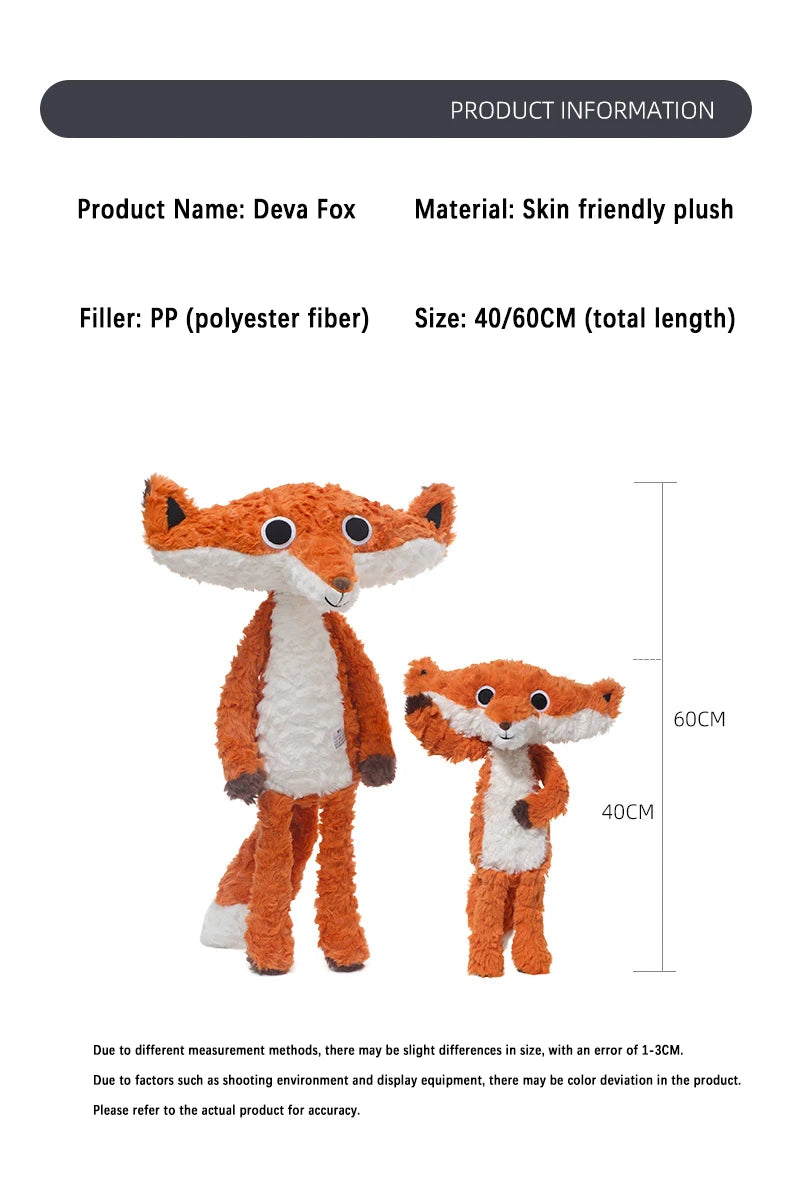 Stuffed Animals Adorable Fox Plush Toys 15 inches Soft and Comfort Fox Plush Toy Gift for Kids, Orange/White