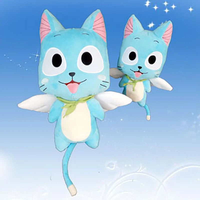 30/40/56cm Harpy Plush Doll Fairy Tail Plush Toy Kawaii Cartoon Blue Cat Doll Sofa Pillow Cushion Child Adult Boy Girl Gift