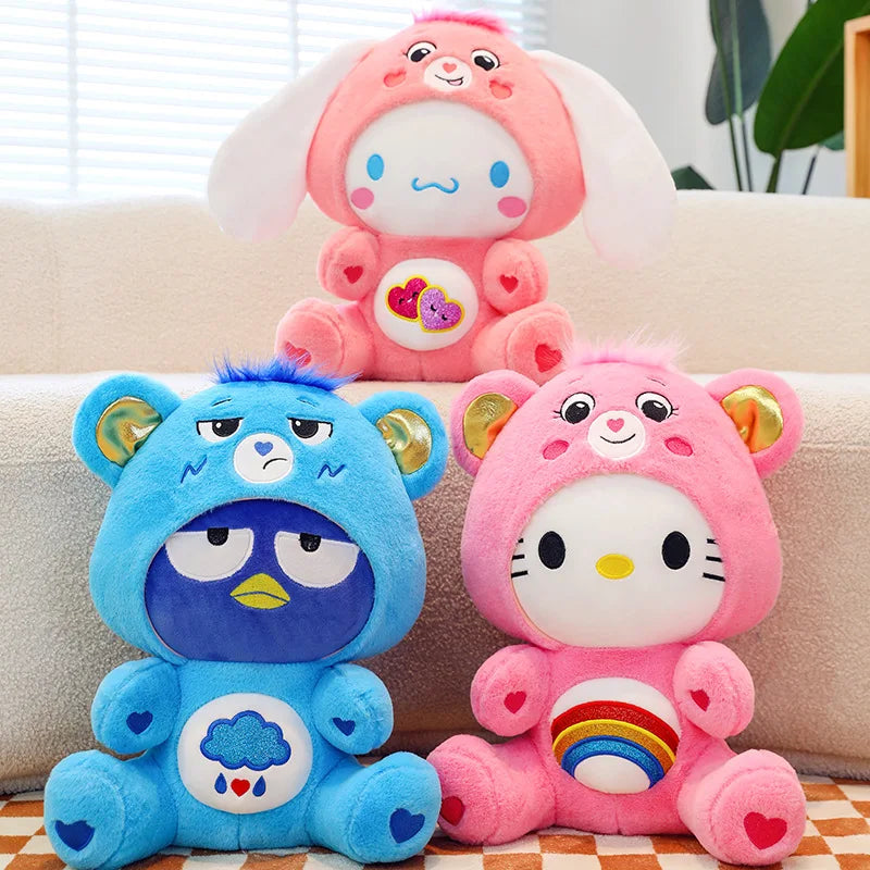 Meet the Dreamy Sanrio x Care Bears Crossover Plushies: 30cm of Rainbow Magic!