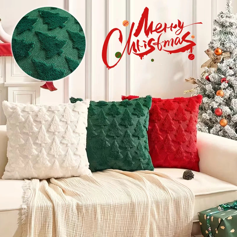 Evergreen Christmas Tree Pillow Cover – 45 × 45 cm