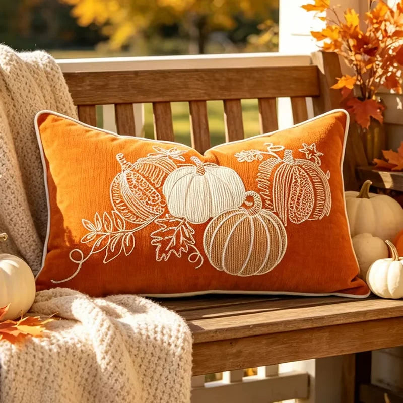 Autumn Harvest Lumbar Pillow Cover – 30 × 50 cm
