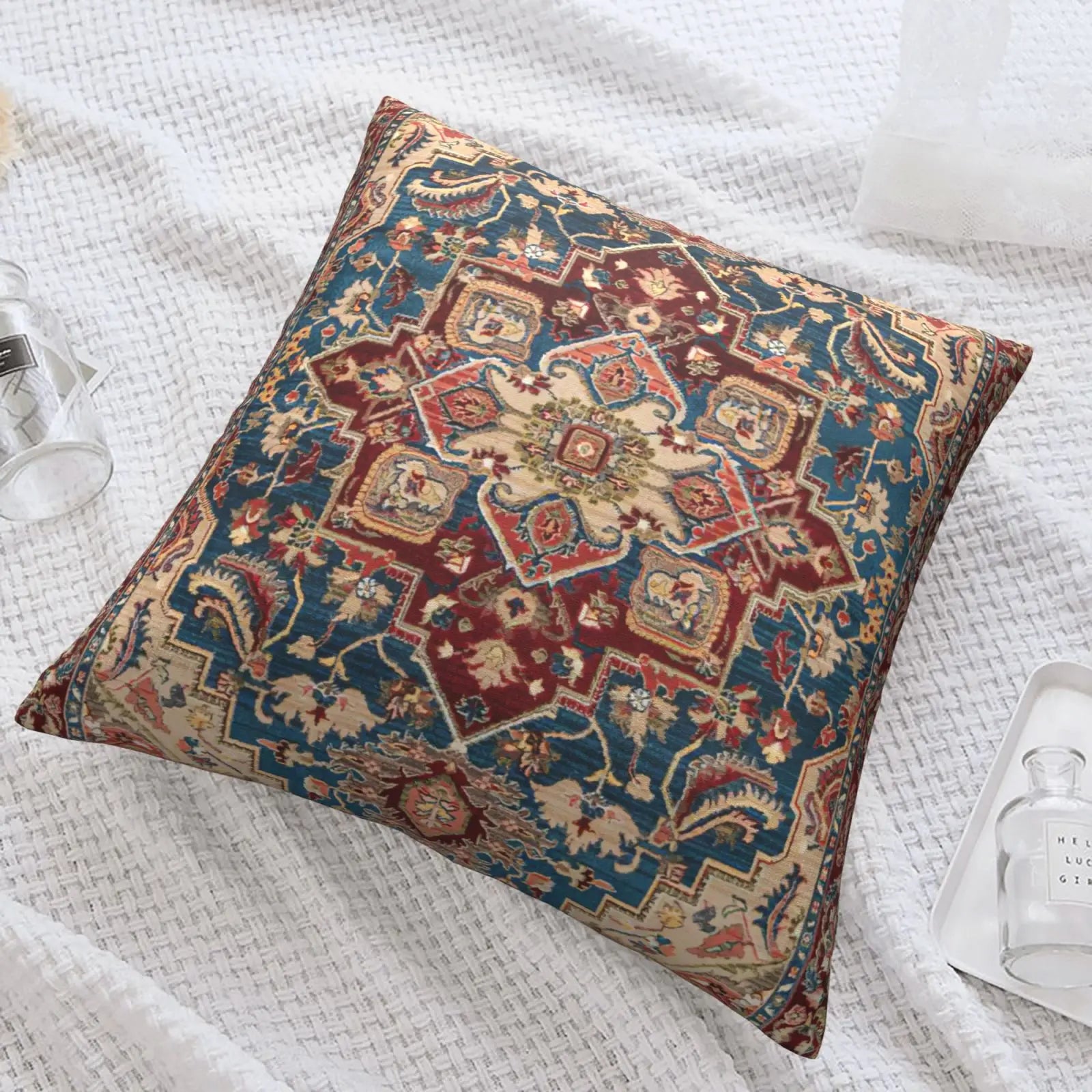 Moroccan Ethnic Patterned Decorative Throw Pillow Cover 2D Printed Polyester Cushion Case 40x40 45x45 50x50  for Sofa Home Decor