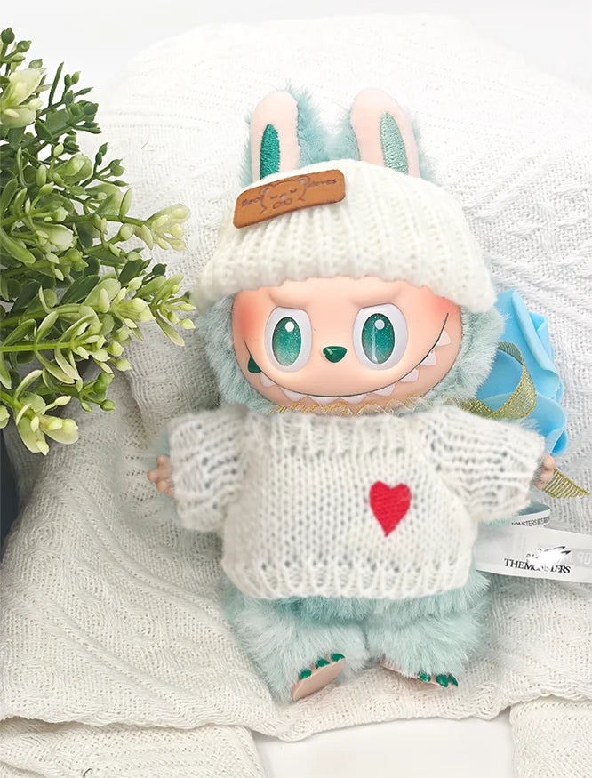 Blind Boxes Sweet Character For Labubu Monster Series Clothes Mystery Kids Charming Toy Fluffy Adorable Huggable Present Lovable