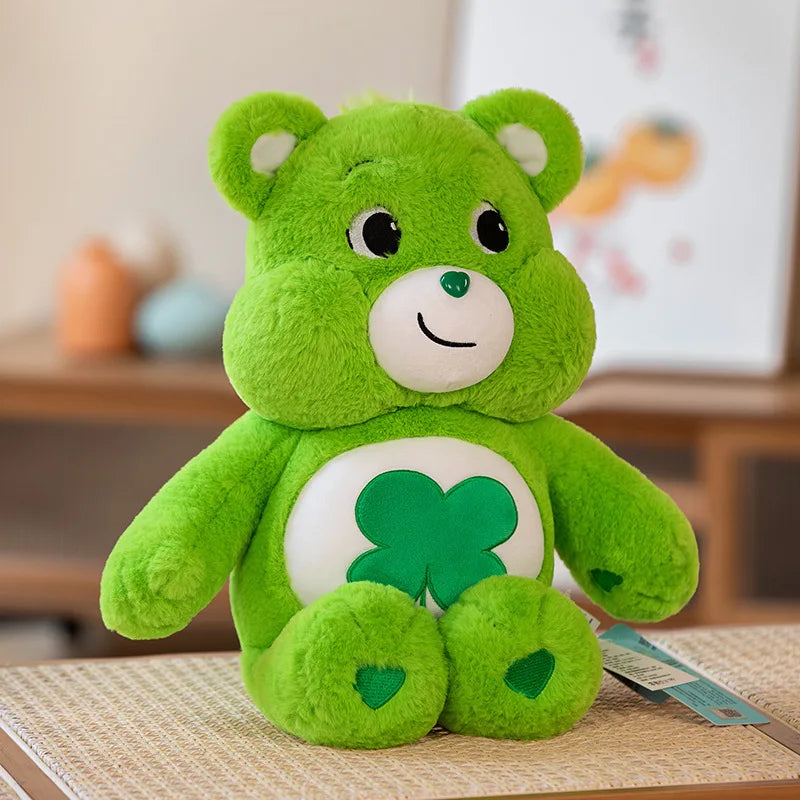 30cm Kawaii Care Bears Plush Toy - Rainbow Cheer Bear, Grumpy Cloud Bear, Purple Share Bear - Cute Anime Stuffed Animal with Healing Quotes for Bedroom Decor, Gifts