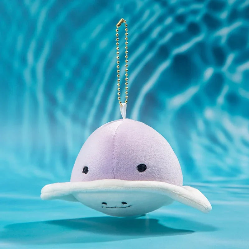 New Marine Animal Pendant Crab Lobster Devil Fish Octopus Sardine Oyster Fish Plush Doll Soft Stuffed Toys Key Ring Cartoon Gift