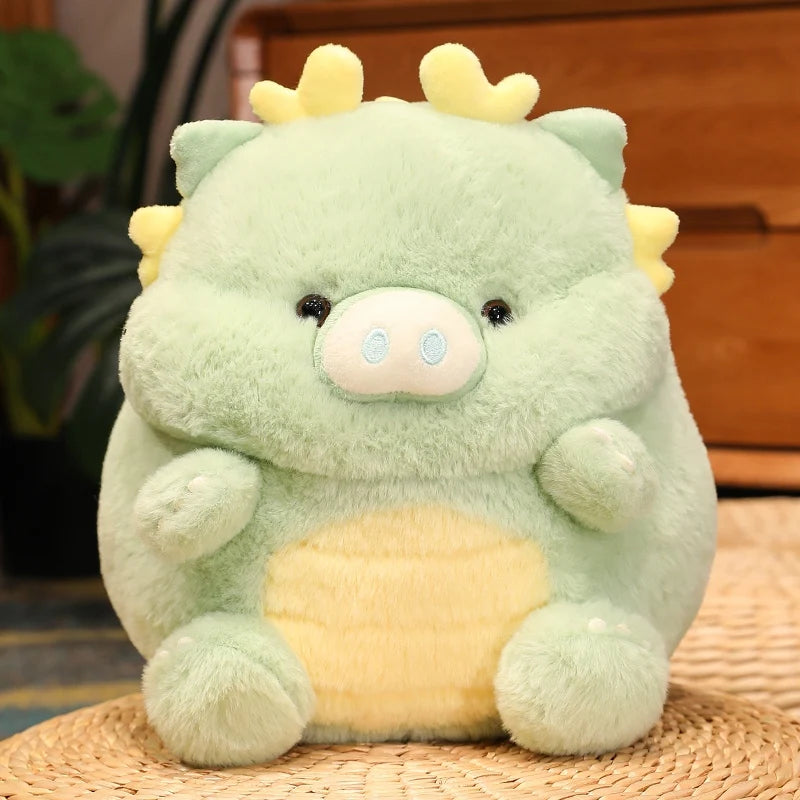 30cm/11.81in Kawaii Funny Pig & Dragon Plush Toy, Stuffed Soft Animal Piggy DollThrow Pillow Cushion, Funny Birthday Xmas Gift F