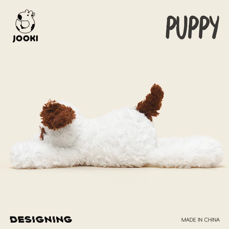 35cm Cute Lying Dog Plush Toys Fluffy Cartoon Puppy Doll Kids Companion Soothing Fun Doll Lovely Room Decor Kid Birthday Gift