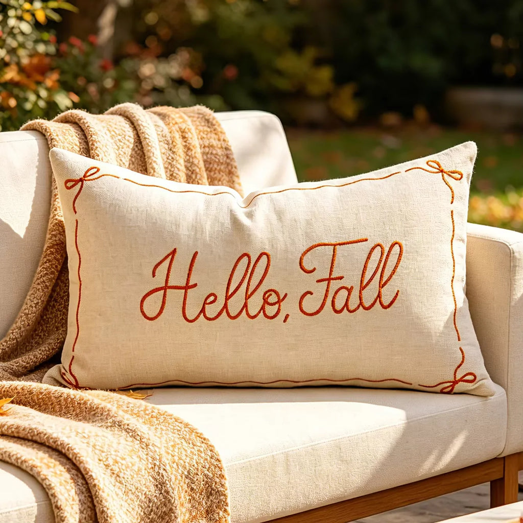 Autumn Harvest Lumbar Pillow Cover – 30 × 50 cm