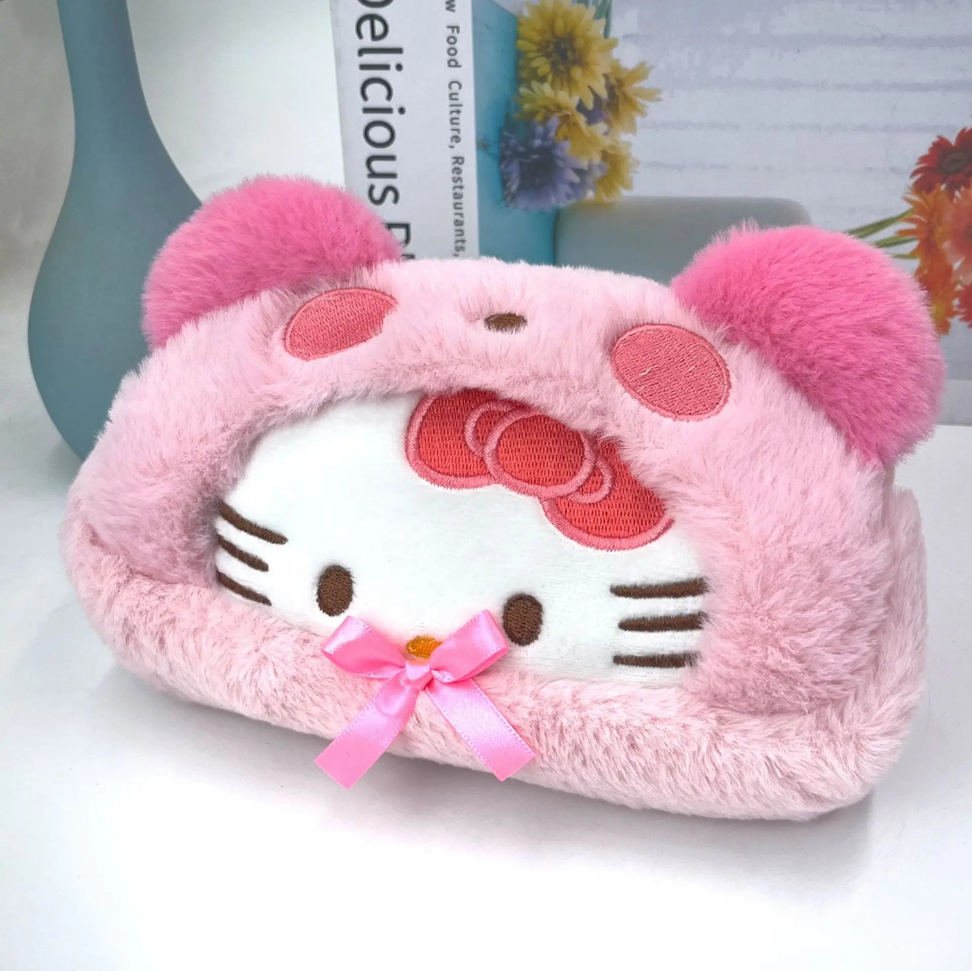 “Kawaii Plush Pencil Case - Cute Character-Themed Fluffy Pen Pouch, Soft Stuffed Stationery Organizer for School & Office, Adorable Storage for Pens, Pencils & Supplies”