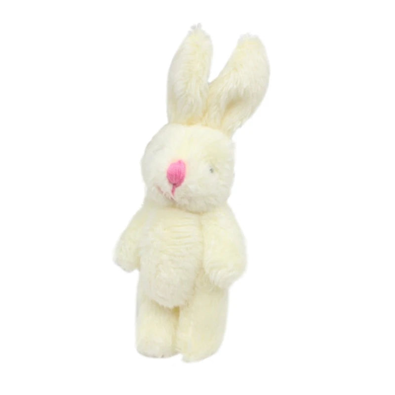 5Pcs/1Pc 6cm Mini Soft Plush Bunny Joint Rabbit for Doll Decoration for House Plush Mini Toy Stuffed Bunny for Doll Bunny Figure