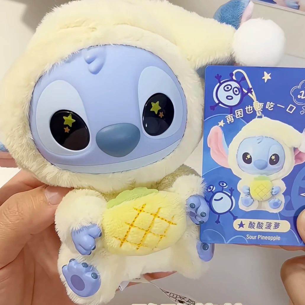 Disney Stitch Plush Toys Movie Model Toy Eat Something Before Sleep Series Cartoon Anime Room Decoration Doll Kids Birthday Gift
