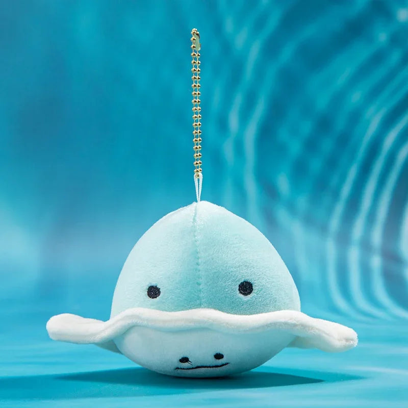 New Marine Animal Pendant Crab Lobster Devil Fish Octopus Sardine Oyster Fish Plush Doll Soft Stuffed Toys Key Ring Cartoon Gift