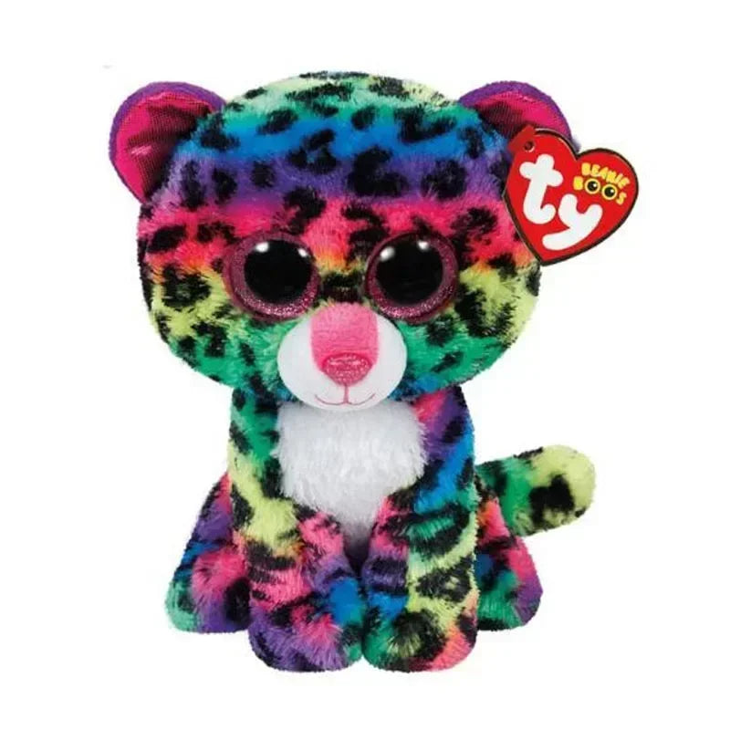 15cm Ty Big Eye Beanie Animals Plush Slick Fox Ferdinand Locky Axolotl  Dexter Icy Seal Heather Cat Children Toy Holiday Gift