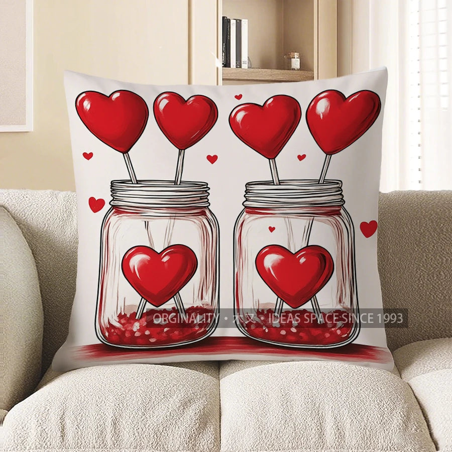 Sweetheart Bows Printed Pillow Cover