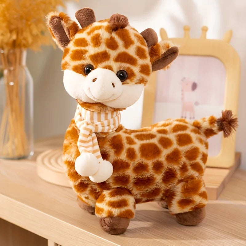 Giraffe Plush Toy Cute Soft Stuffed Animal Doll Nursery Kids Room Decor Birthday Children's Day Christmas Gift for Baby Kids