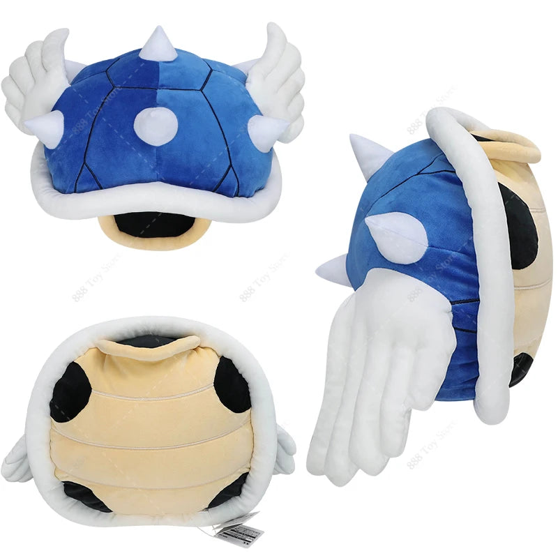 Mario Blue Spiny Shell Pillow Plush Toys Anime Red Shell Yoshi Egg Sleep Sofa Stuffed Oversize Cushion Peluche Kids Dolls Gifts