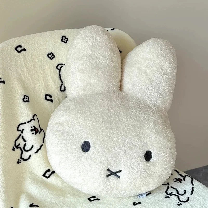 Kawaii Miffy Plush Pillow Cute Sweet Doll Toy Creative Room Decoration Cartoon Ornament Birthday Christmas Gift