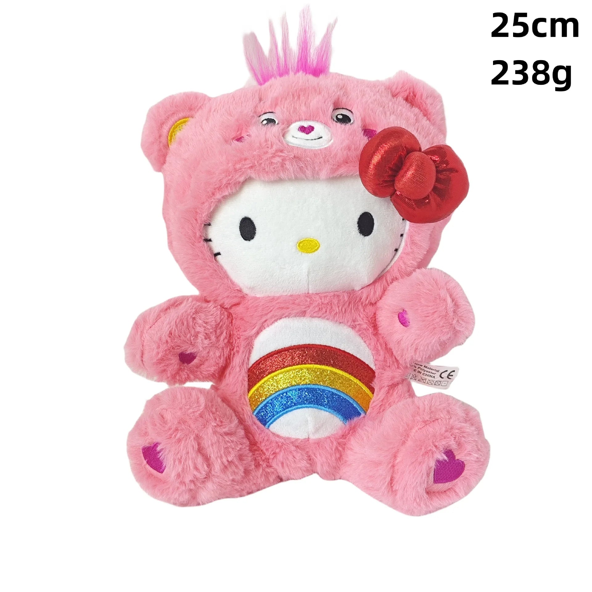 30cm Kawaii Care Bears Plush Toy - Rainbow Cheer Bear, Grumpy Cloud Bear, Purple Share Bear - Cute Anime Stuffed Animal with Healing Quotes for Bedroom Decor, Gifts