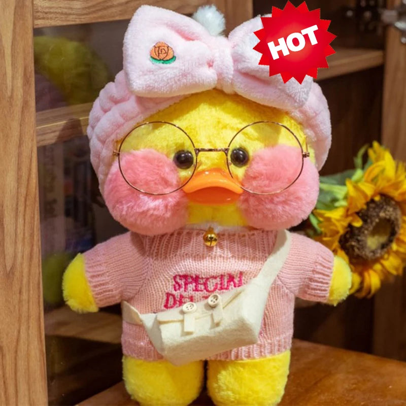New plush Cute Lafan Duckes Cafe Duckes 30cm Doll Plush Toy Stuffed Soft Doll Kawaii Animal Pillow Birthday Gift for Kids