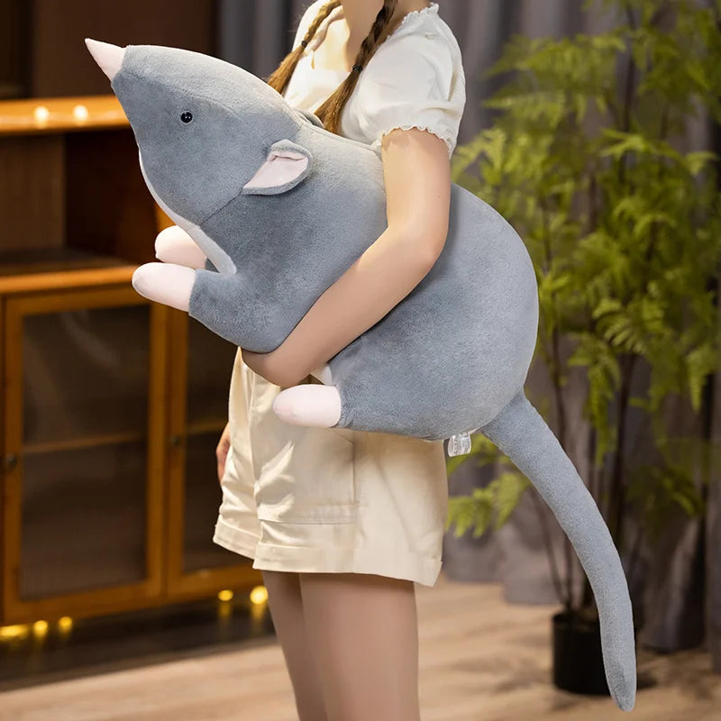 Lifelike Mouse Soft Plush Toy Lovely Grey Mice Full Stuffed Animal Rat Pillow Funny Toy Birthday Christmas Gifts