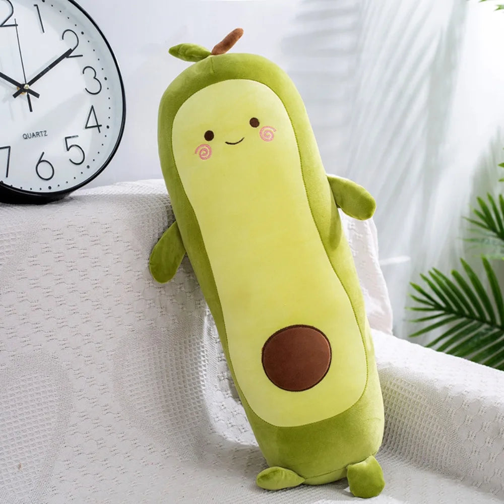 Adorable Kawaii Stuffed Avocado Doll - Giant Green Plush Toy, Ideal Big Sleeping Pillow & Cute Birthday Gift for Girls