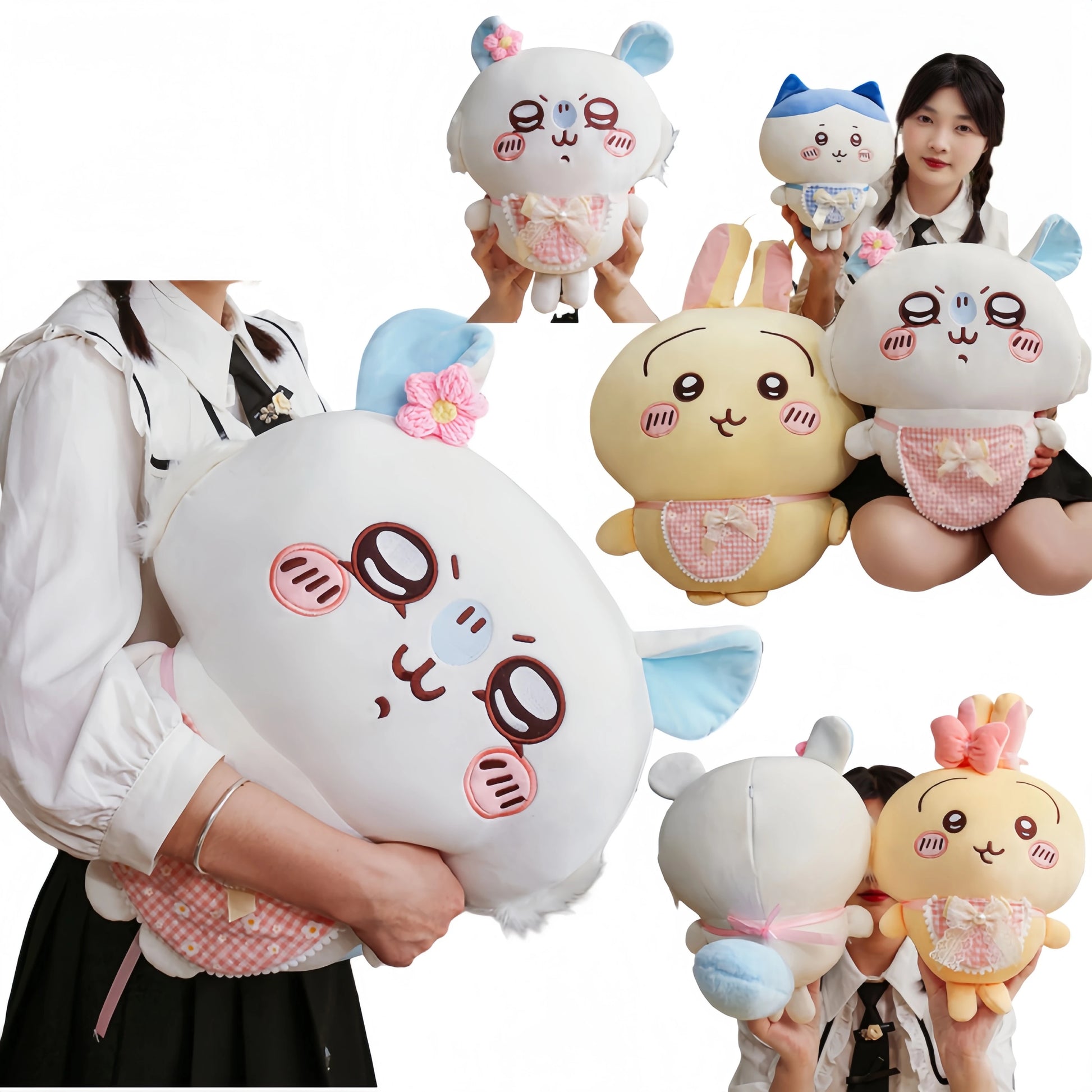 Cartoon Usachi Chiikawa Wear Clothes Plush Toy Jiikawa Hachi Self-deprecating Bear Stuffed Doll Home Decor Pillow Kids Gifts