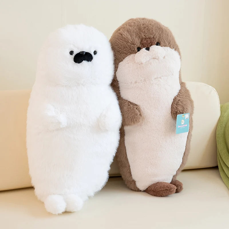 Cute Seal Plush Toy Lifelike Stuffed Marine Life Sea Otter Soft Doll Simulation Seal Pillow Cushion Kids Toys Birthday Gift