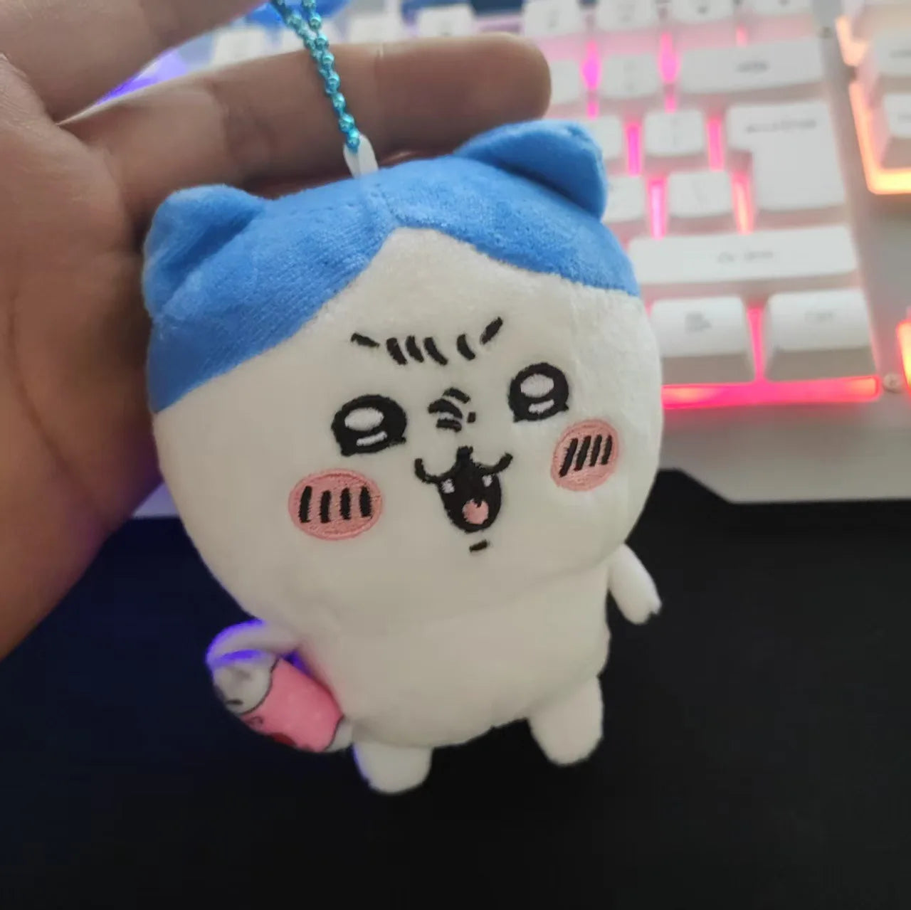 8cm New Product Self-deprecating Bear Peach Limited Doll Girl Bag Plush Pendant Cute Cartoon Toy Keychain Decoration School Gift