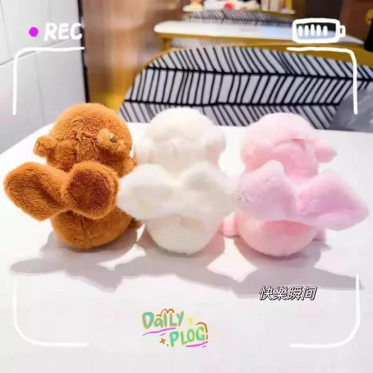 Capybara Plush Snap Bracelet With Pullable Wings Vibrating Keychain Kawaii Animal Toy For Bags Wholesale Cute Gift For Friends