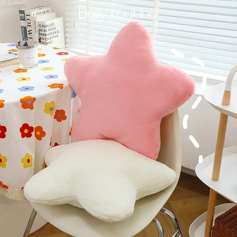 Multi-coloured star pillow super soft cute plush toy sleeping pillow for kids