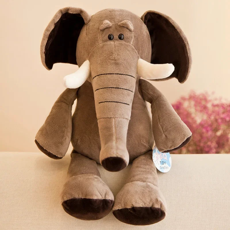 25CM Kawaii Jungle Animal Plush Toys Forest Animal Plush Dog Zebra Elephant Lion Fox Giraffe Children's Toys Doll Birthday Gift