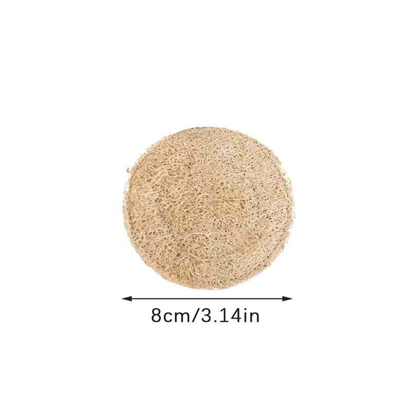 Natural Loofah Fiber Tea Mat, Round Cup and Teapot Pad in Single or Double Layer Styles for Calm Tea Tables