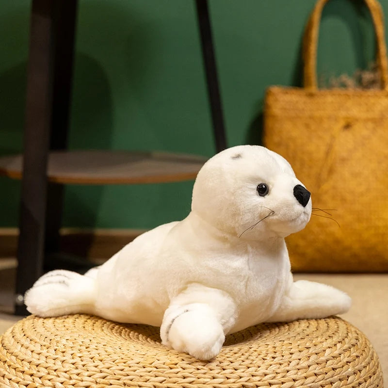 Simulation Sea World Animal White Sea Lion Seals Plush Doll Cute Cartoon Sea Lion Stuffed Toy For Children Kids Girls 32/38cm