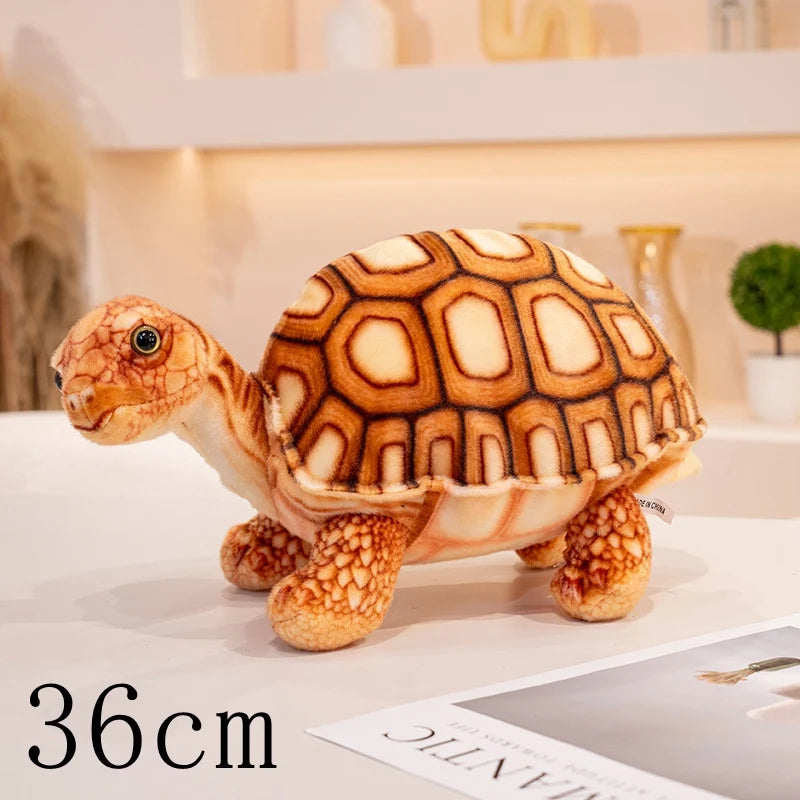 Cute Baby Super Green Simulation Stuffed Tortoise Realistic Sea Turtle Animal Plush Baby Toy Gift Hot Sale Home Decoration Gift