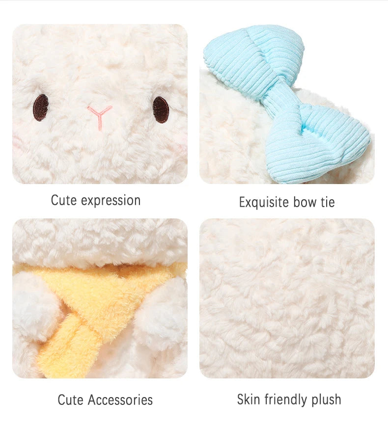 Plush bunny toy, huggable soft plush bunny, doll comfortable plush animal toy, plush animal doll sleeping doll