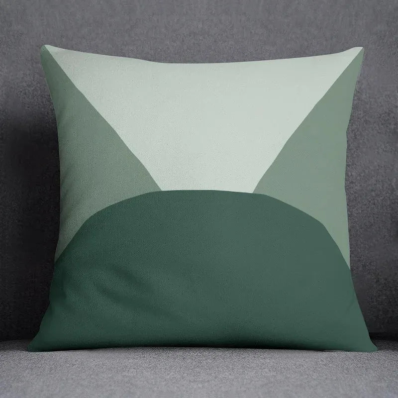 Modern Green Leaf Series Double Sided Pillowcase, Nature Style Decorative Cushion Cover for Sofa, Insert Not Included