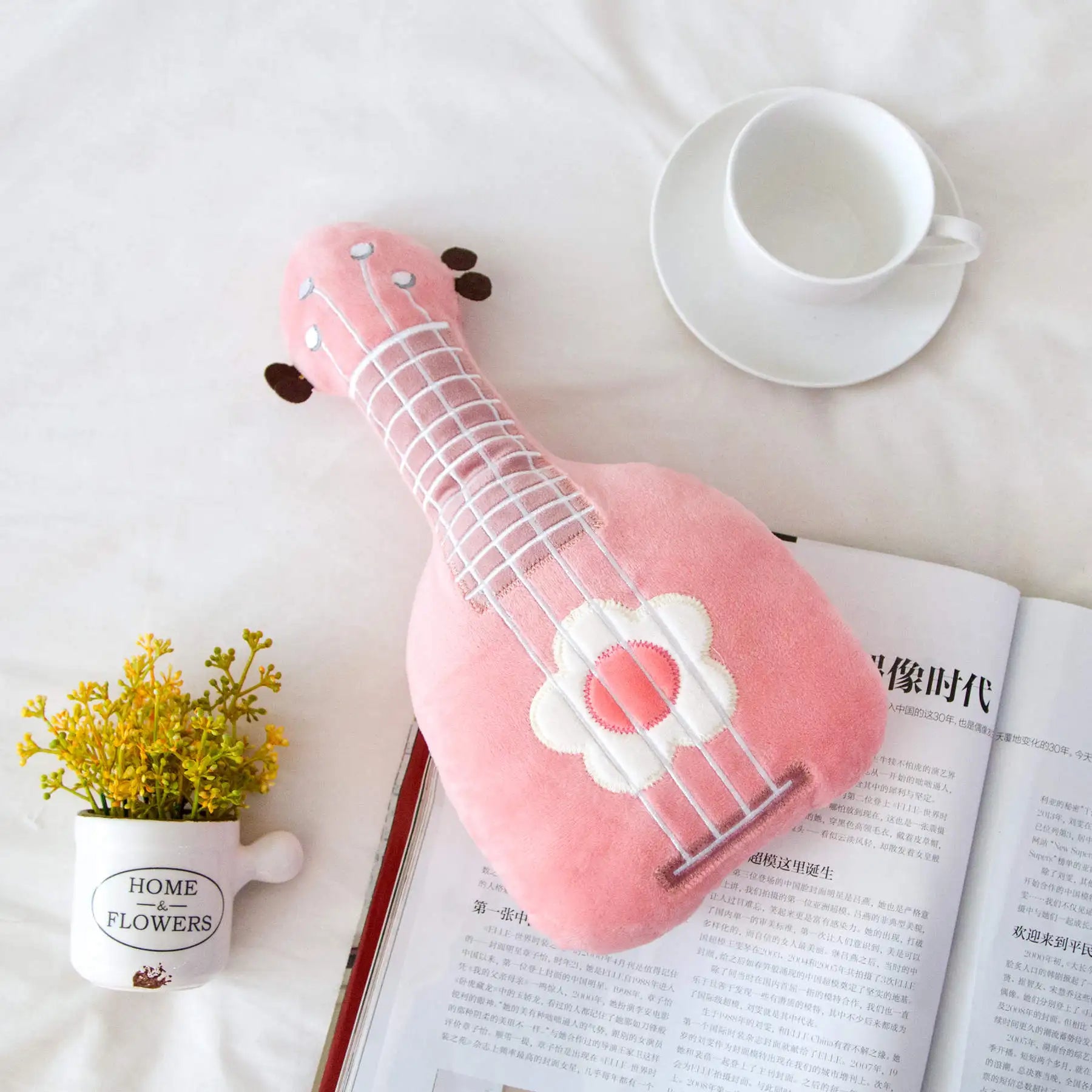 Lifelike Guitar Pillow Stuffed Musical Instrument Plush Backrest Cushion Home Decoration Cool Birthday Gift For Boys And Girls