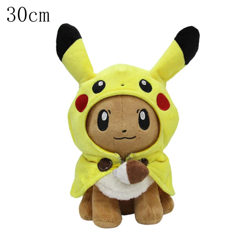 Cosplay Pikachu Pokemon Plush Eevee Charizard Snorlax Garchomp Tyranitar Hydreigon Ampharos Stuffed Doll Toy For Kid Miniso Gift