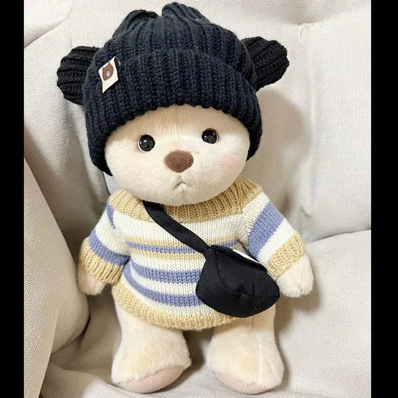 30cm High Quality Handmade Bear Plush Toy Cosplay Change Dress Cloth Girl Hug Cuddly Plushie Doll for Girlfriend Christmas Gift