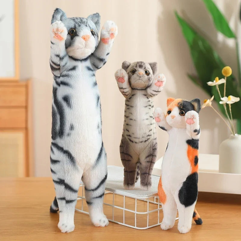 25/40/58cm Funny Joy Cute Soft Standing Pose Cat Plush Toys Pause Pillow  Home Decor Doll for Kids Girl Gift