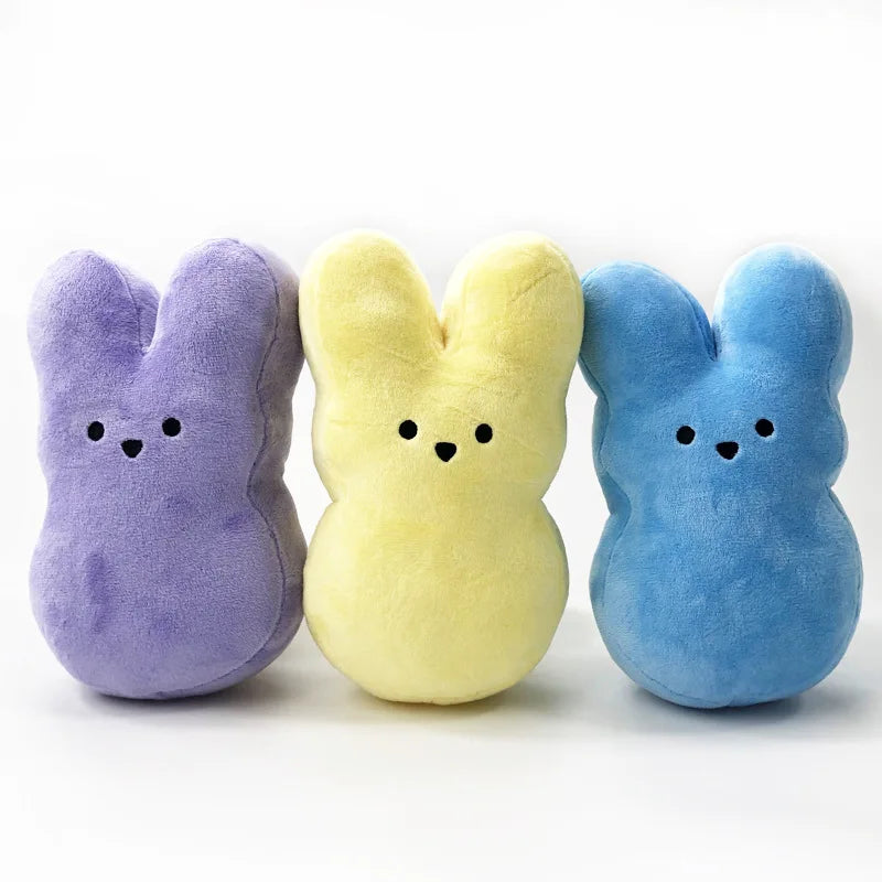 3pcs Peeps Easter Bunny Plush Toy Hand Figure car Ornament Doll mini rabbit Birthday Gift Short Plush PP Cotton Sofa decorations
