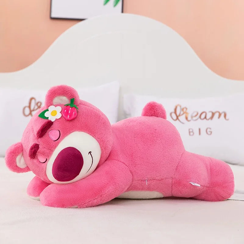Disney Cute Party Strawberry Bear Plush Toy Cartoon Anime Stuffed Plush Doll Valentine's Day Gift for Girlfriend's Birthday