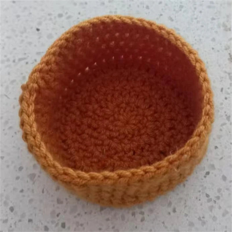 Crochet Rose Flower Drink Coasters for Coffee Tables Handmade Style Floral Kitchen Decor
