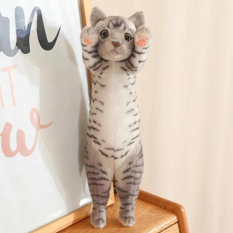 25/40/58cm Funny Joy Cute Soft Standing Pose Cat Plush Toys Pause Pillow  Home Decor Doll for Kids Girl Gift