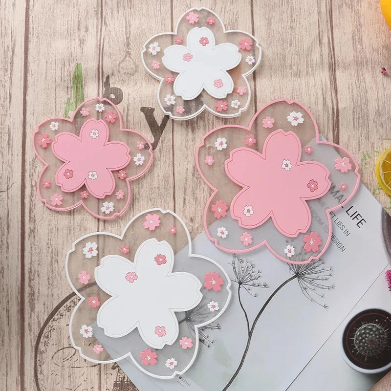 Cherry Blossom Heat Resistant Table Mat for Dining Tables Kitchen Counters and Spring Decor