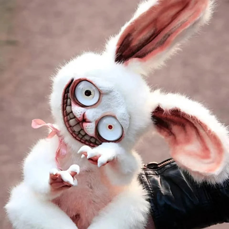 15cm Crazy Bunny Plush Toy Scary Bunny Doll Horror Game Stuffed Rabbit Toys Birthday Gifts For Christmas Kids Simulation Rabbits