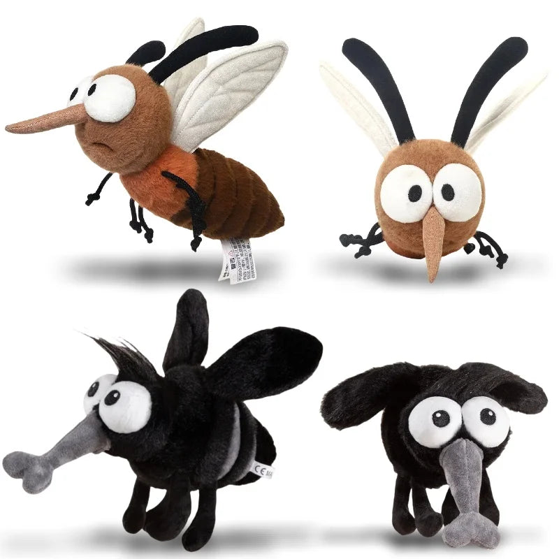 25cm Summer Fun Creative Mosquito Plush Toy 13cm Prank Mosquito Pendant Keychain Party Decor Room Decor Kid Birthday Gift