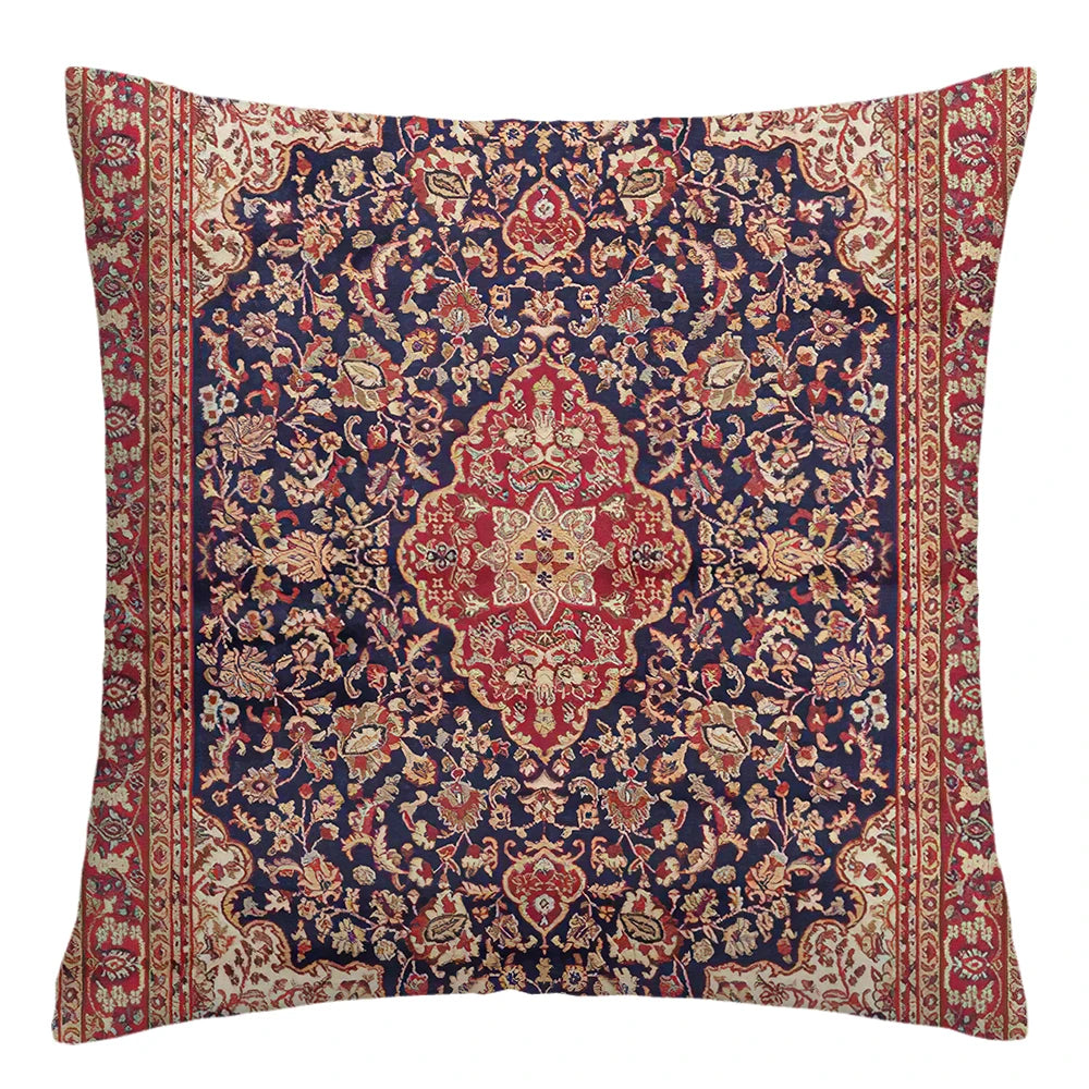 Moroccan Ethnic Patterned Decorative Throw Pillow Cover 2D Printed Polyester Cushion Case 40x40 45x45 50x50  for Sofa Home Decor